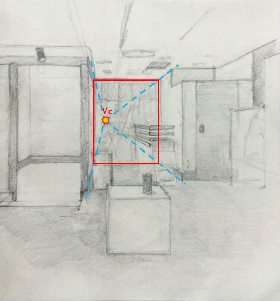 遠近法 一点透視図法を使った建物や室内空間の描き方 坂元忠夫の絵画教室